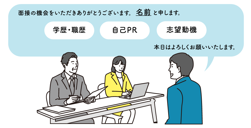 面接のコツ自己紹介
